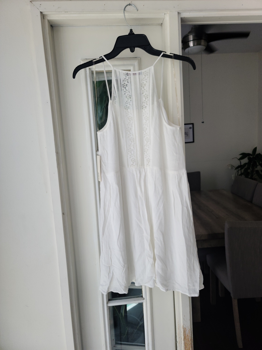 White Lace-Trim Mini Sundress - Unbranded - Picture 4 of 7